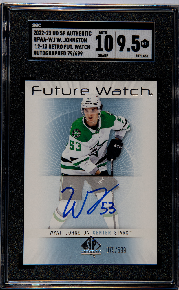 2022-23 SP Authentic '12-13 Retro Future Watch Autographs #RFWAWJ Wyatt Johnston #079/699 SGC 9.5 (Auto 10) (Rookie) | Eastridge Sports Cards