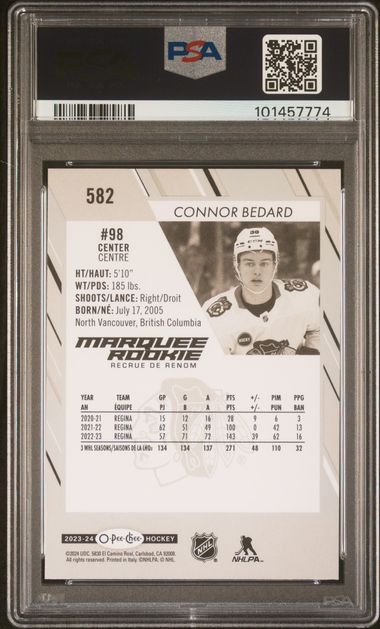 2023-24 O-Pee-Chee #582 Connor Bedard PSA 10 (Rookie) | Eastridge Sports Cards