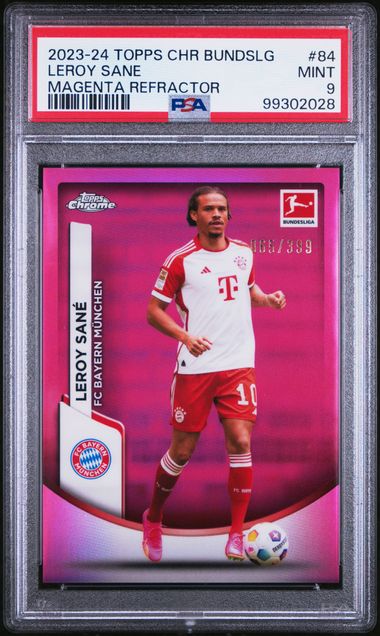 2023-24 Topps Chrome Bundesliga Magenta Refractors #84 Leroy Sane #065/399 PSA 9 | Eastridge Sports Cards