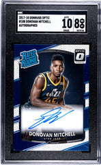 2017-18 Donruss Optic Rated Rookies Signatures #188 Donovan Mitchell SGC 8 (Auto Grade 10) (Rookie) | Eastridge Sports Cards