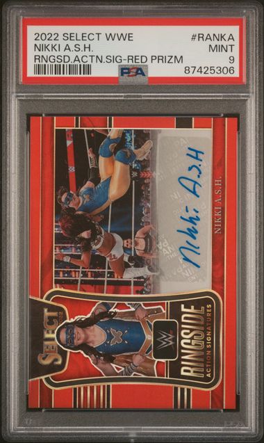 2022 Select WWE Ringside Action Signatures Prizms Red #RANKA Nikki A.S.H. #35/99 PSA 9 | Eastridge Sports Cards