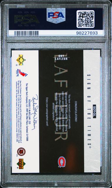 2003-04 SP Authentic Sign of the Times #GL Guy Lafleur PSA 9 | Eastridge Sports Cards