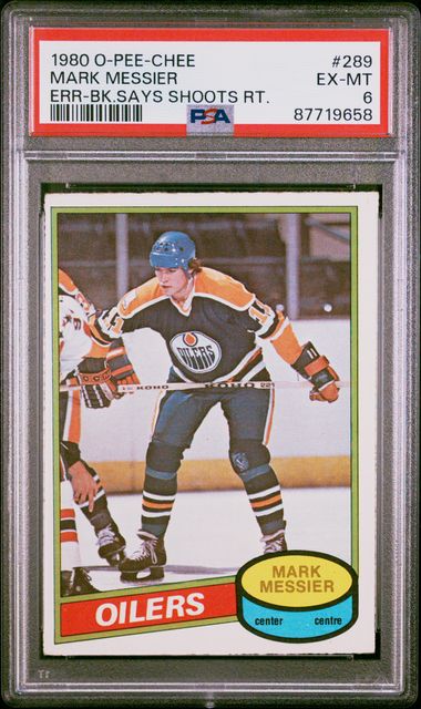 1980-81 O-Pee-Chee #289 Mark Messier PSA 6 (Rookie) | Eastridge Sports Cards