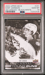 2022-23 Upper Deck UD Canvas Black and White #C91 Kent Johnson PSA 10 (Rookie) | Eastridge Sports Cards