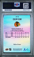 2023-24 Upper Deck Allure Color Flow Yellow Green #CF16 Connor Bedard PSA 10 (Rookie) | Eastridge Sports Cards