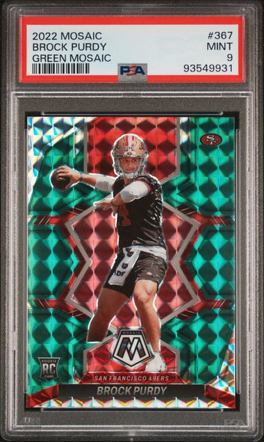 2022 Panini Mosaic Green Mosaic #367 Brock Purdy PSA 9 (Rookie) | Eastridge Sports Cards