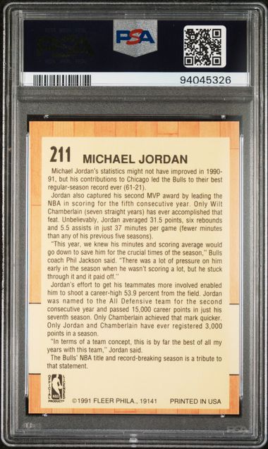 1991-92 Fleer #211 Michael Jordan PSA 7 | Eastridge Sports Cards