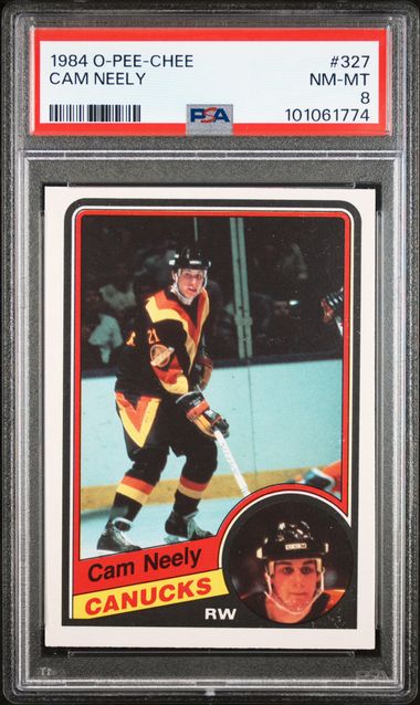 1984-85 O-Pee-Chee #327 Cam Neely PSA 8 (Rookie) | Eastridge Sports Cards