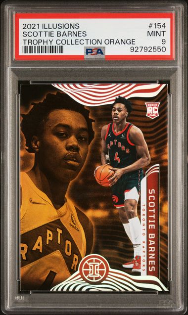 2021-22 Panini Illusions Trophy Collection Orange #154 Scottie Barnes PSA 9 (Rookie) | Eastridge Sports Cards