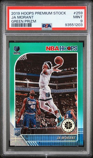 2019-20 Hoops Premium Stock Green Prizm #259 Ja Morant PSA 9 (Rookie) | Eastridge Sports Cards