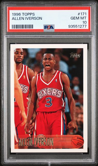 1996-97 Topps #171 Allen Iverson PSA 10 (Rookie) | Eastridge Sports Cards