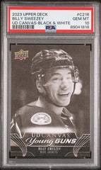 2023-24 Upper Deck UD Canvas Black and White #C216 Billy Sweezey PSA 10 (Rookie) | Eastridge Sports Cards