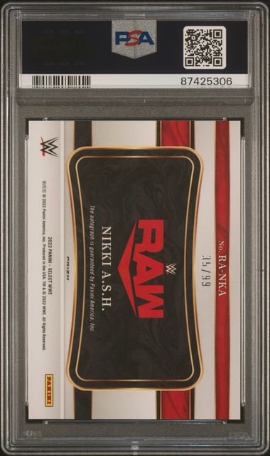 2022 Select WWE Ringside Action Signatures Prizms Red #RANKA Nikki A.S.H. #35/99 PSA 9 | Eastridge Sports Cards