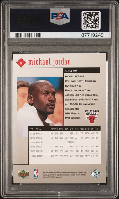 1998-99 Black Diamond #11 Michael Jordan PSA 8 | Eastridge Sports Cards