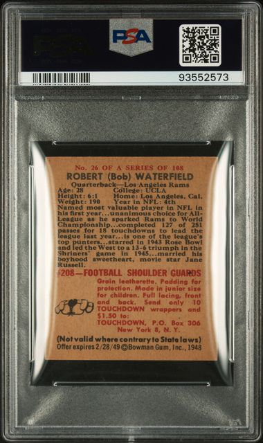 1948 Bowman #26 Bob Waterfield PSA 3.5 (Rookie) | Eastridge Sports Cards