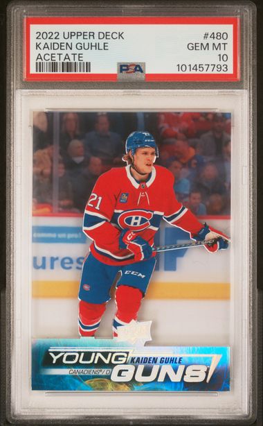 2022-23 Upper Deck Acetate #480 Kaiden Guhle PSA 10 (Rookie) | Eastridge Sports Cards