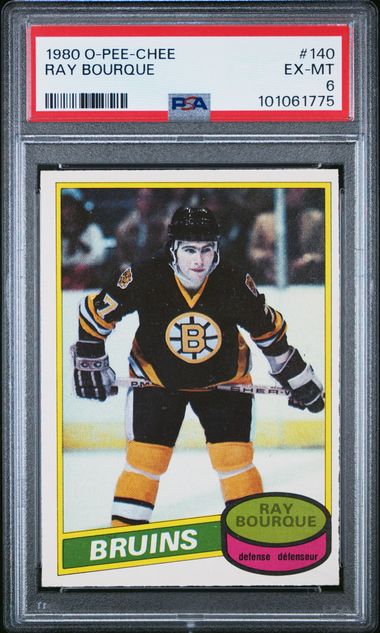 1980-81 O-Pee-Chee #140 Ray Bourque PSA 6 (Rookie) | Eastridge Sports Cards