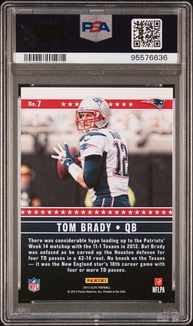 2013 Elite Starstruck Red #7 Tom Brady #22/25 PSA 9 | Eastridge Sports Cards