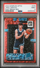 2022-23 Donruss Optic Fast Break Red #216 Jake LaRavia #66/75 PSA 9 (Rookie) | Eastridge Sports Cards