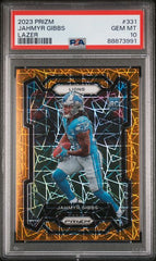 2023 Panini Prizm Orange Lazer #331 Jahmyr Gibbs PSA 10 (Rookie) | Eastridge Sports Cards