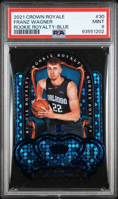 2021-22 Crown Royale Rookie Royalty Blue #30 Franz Wagner #04/75 PSA 9 (Rookie) | Eastridge Sports Cards