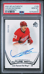 2021-22 SP Authentic #149 Lucas Raymond #969/999 PSA 10 (Rookie) | Eastridge Sports Cards