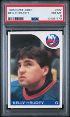 1985-86 O-Pee-Chee #122 Kelly Hrudey PSA 8 (Rookie) | Eastridge Sports Cards