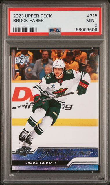 2023-24 Upper Deck #215 Brock Faber PSA 9 (Rookie) | Eastridge Sports Cards