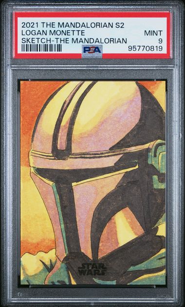 2021 The Mandalorian Season 2 The Mandalorian Sketch by Logan Monette PSA 9 | Eastridge Sports Cards