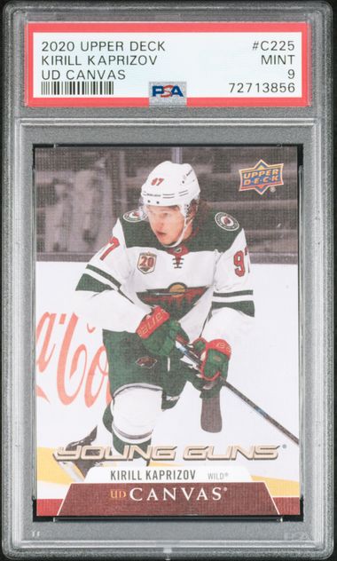 2020-21 Upper Deck Canvas #C225 Kirill Kaprizov PSA 9 (Rookie) | Eastridge Sports Cards