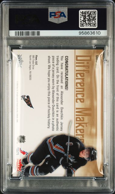 2005-06 Ultra Difference Makers Jerseys #DMJAO Alexander Ovechkin PSA 8 (Rookie) | Eastridge Sports Cards