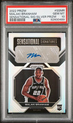 2022-23 Panini Prizm Sensational Signatures Silver Prizms #SSMR Malaki Branham PSA 10 (Rookie) | Eastridge Sports Cards