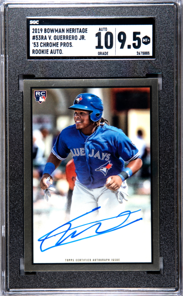 2019 Bowman Heritage Chrome Rookie Autographs #53RAVGJ Vladimir Guerrero Jr. SGC 9.5 (Auto 10) (Rookie) | Eastridge Sports Cards