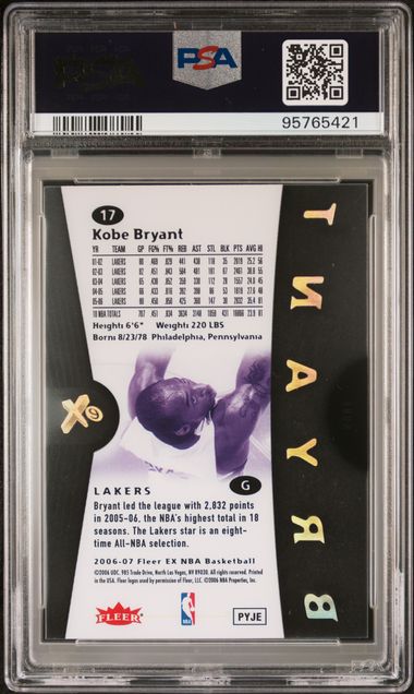 2006-07 E-X #17 Kobe Bryant PSA 10 | Eastridge Sports Cards