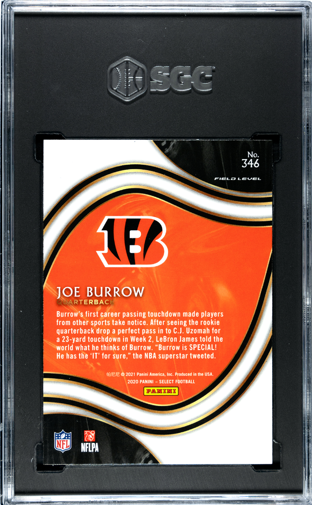 2020 Panini Select #346 Joe Burrow SGC 10 (Rookie) | Eastridge Sports Cards