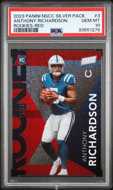 2023 Panini NSCC Silver Pack Rookies Red #3 Anthony Richardson PSA 10 (Rookie) | Eastridge Sports Cards