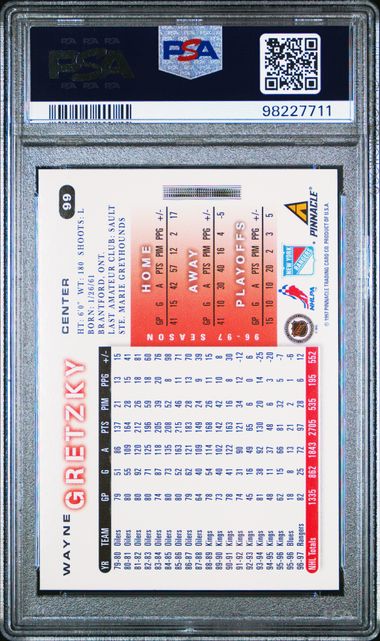 1997-98 Score Artist's Proofs #99 Wayne Gretzky PSA 9 | Eastridge Sports Cards