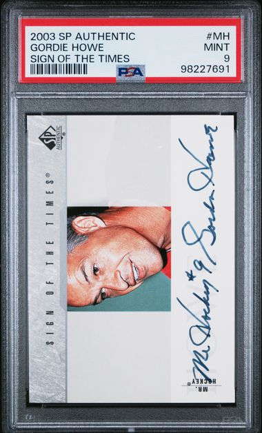 2003-04 SP Authentic Sign of the Times #MH Gordie Howe PSA 9 | Eastridge Sports Cards