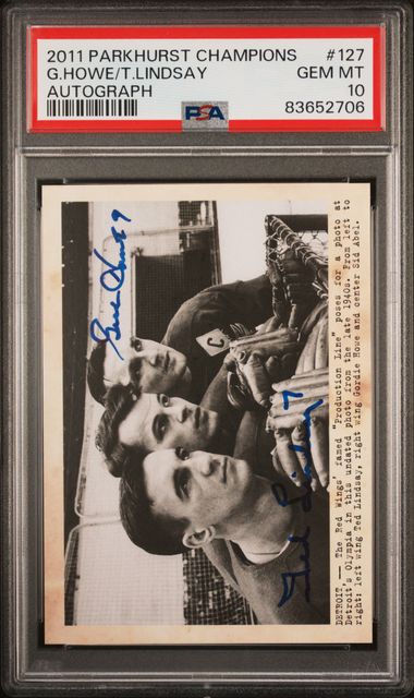 2011-12 Parkhurst Champions Autographs #127 Ted Lindsay/Gordie Howe PSA 10 | Eastridge Sports Cards