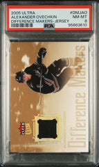 2005-06 Ultra Difference Makers Jerseys #DMJAO Alexander Ovechkin PSA 8 (Rookie) | Eastridge Sports Cards