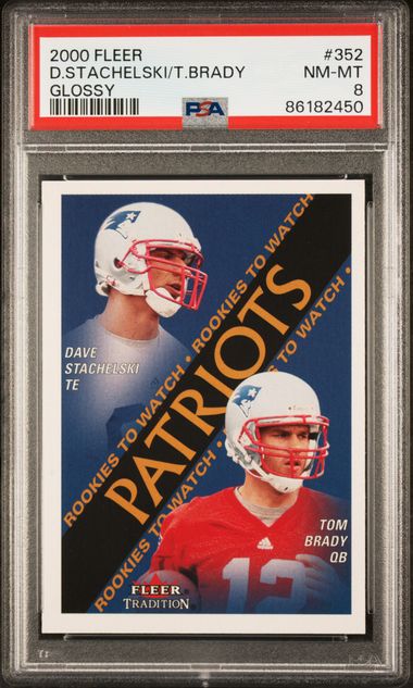 2000 Fleer Tradition #352 David Stachelski/ Tom Brady PSA 8 (Rookie) | Eastridge Sports Cards