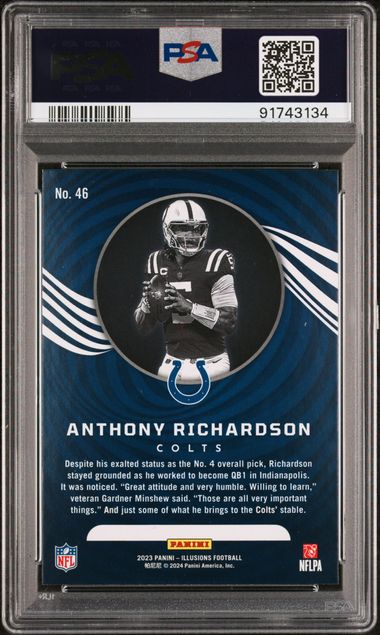 2023 Panini Illusions Trophy Collection Dots #46 Anthony Richardson PSA 9 (Rookie) | Eastridge Sports Cards