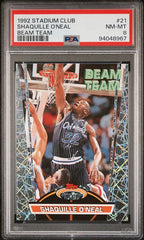 1992-93 Stadium Club Beam Team #21 Shaquille O'Neal PSA 8 (Rookie) | Eastridge Sports Cards