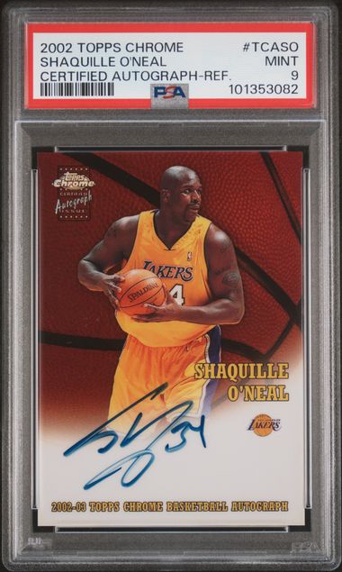 2002-03 Topps Chrome Autographs #TCASO Shaquille O'Neal #025/850 PSA 9 | Eastridge Sports Cards