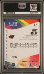 2022-23 Upper Deck Allure Color Flow Spectrum Blue Purple #SF71 Matt Boldy #29/35 PSA 10 (Rookie) | Eastridge Sports Cards