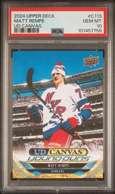 2024-25 Upper Deck UD Canvas #C113 Matt Rempe PSA 10 (Rookie) | Eastridge Sports Cards