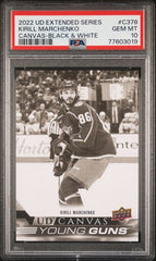 2022-23 Upper Deck Canvas Black & White #C378 Kirill Marchenko PSA 10 (Rookie) | Eastridge Sports Cards