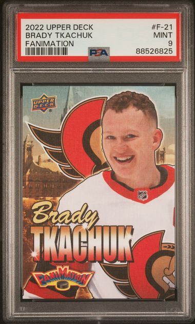 2022-23 Upper Deck Fanimation #F-21 Brady Tkachuk PSA 9 | Eastridge Sports Cards