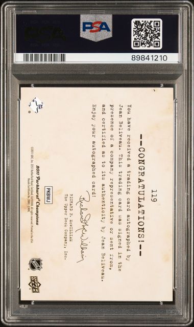 2011-12 Parkhurst Champions Autographs #119 Jean Beliveau PSA 10 | Eastridge Sports Cards