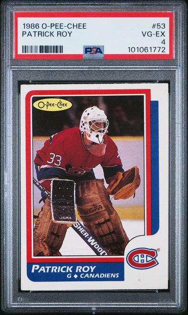 1986-87 O-Pee-Chee #53 Patrick Roy PSA 4 (Rookie) | Eastridge Sports Cards